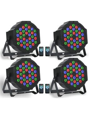 36 LED RGB Stage Lights with Sound Activation & DMX Control for Parties & Events